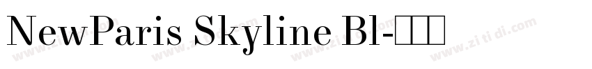 NewParis Skyline Bl字体转换
